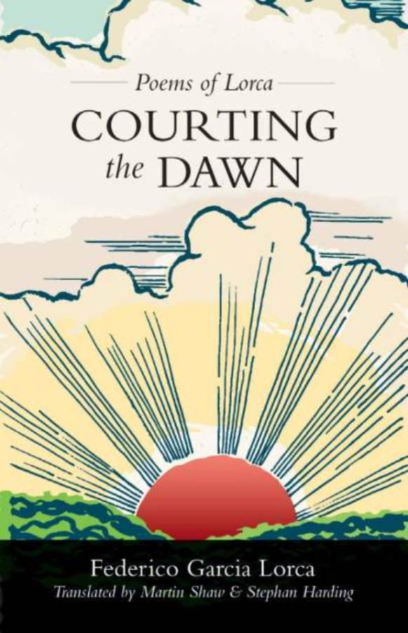 Courting the Dawn book cover, sunrise illustration